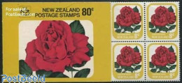 Delcampe - New Zealand 1977 Roses Booklet, Mint NH, Nature - Flowers & Plants - Roses - Stamp Booklets - Unused Stamps