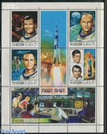 Delcampe - Ras Al-Khaimah 1969 Apollo XII 5v M/s, Mint NH, Transport - Space Exploration - Ras Al-Khaima