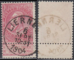 Delcampe - Belgique 1900- Timbre Oblitéré. Cob Nr.:58. Superbe Oblitération Centrale "LIERNEUX"....... (EB) AR-16833 - 1893-1900 Thin Beard