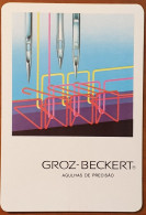 Delcampe - PORTUGAL - Theme: "PRECISION NEEDLES";  Pocket Calendar;  "GROZ-BECKERT";  - 1987;  Condition: See Photos. - Formato Piccolo : 1981-90