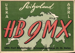 Delcampe - CPA Telegraphie HB9MX Suisse Kurt Bindschedler Schneebergstrasse St Gallen - Post