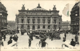 Delcampe - Paris 9 - Place De L'Opera - Vue Prise De L'Entree Du Metropolitain - CPA - Paris (09)