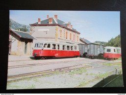 Delcampe - FLORAC  - La  GARE - Train AUTORAIL Billard Des CFD - Ligne Saint Cécile D' Andorge Florac - En 1963 - Florac