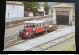Delcampe - VILLEFORT GARE- TRAIN La DRAISINE 4M111 Regagne Sa Remise - Villefort