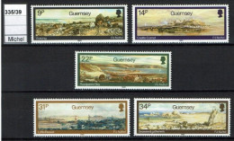 Delcampe - Guernsey 1985 - Aquarelles De Paul Jacob Naftel, Paul Jacob Naftel Paintings Set Of 5 - MNH - Guernesey