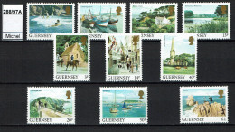 Delcampe - Guernsey 1984 - Definitive Views, Complete Set - MNH - Guernesey