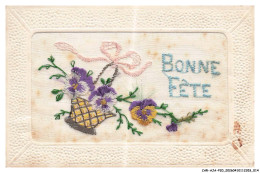 Delcampe - CAR-AJAP20-0826-FANTAISIE - CARTE BRODEE - BONNE FETE - Bestickt