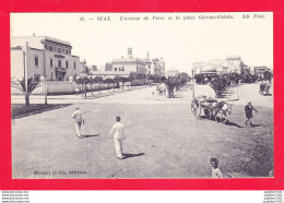 Delcampe - E-Tunisie-174A118  SFAX, L'avenue De Paris Et La Place Gérôme Fidelle, Animation, Cpa BE - Tunesien