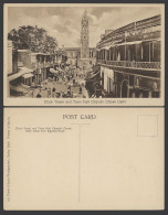 Delcampe - India Old Postcard Clock Tower & Town Hall Chandni Chowk Delhi From Egerton Road - Inde