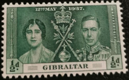 Delcampe - Gibraltar: 1937 King George VI Coronation, ½ P. (Collectable Stamp). - Gibraltar