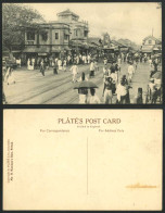 Delcampe - Ceylon Old Postcard Kayman's Gate Pettah, TRAM, St. Cross Street Scene Bell Arch - Sri Lanka (Ceylon)