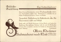 Delcampe - CPA Schuhmacherei Alfons Miedaner, Dachauer Str. 22 1/3, Neueröffnung - Sonstige & Ohne Zuordnung