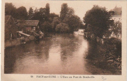 Delcampe - QU 10-(27) PACY SUR EURE - L' EURE AU PONT DE BOUDEVILLE  - 2 SCANS - Pacy-sur-Eure