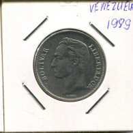 Delcampe - 2 BOLIVARES 1989 VENEZUELA Moneda #AR488 - Venezuela