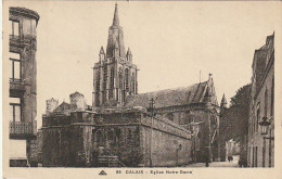 Delcampe - TE 8-(62) CALAIS - EGLISE NOTRE DAME  - 2 SCANS - Calais