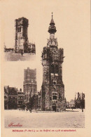 Delcampe - TE 8-(62) BETHUNE - LE BEFFROI EN 1918 ET ACTUELLEMENT - MULTIVUES  - 2 SCANS - Bethune