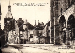 Delcampe - CPA Avallon Portail De St Lazare Tour De L'Horloge Et Maison Du XV Siecle - Avallon
