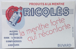Delcampe - RICQLES - Menthe Forte / Alcool - Buvard Publicitaire - Liquore & Birra