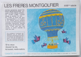 Delcampe - FRERES MONTGOLFIER / Montgolfière - Ballon - Buvard Publicitaire - Trasporti