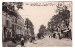 Delcampe - Charenton - Rue De St-Mandé Et Rue Des Quatre-Vents - Tram - édit. E.M. Malcuit 430 + Verso - Charenton Le Pont