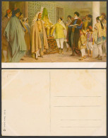 Delcampe - Jewish Wedding, Traditional Costumes Jews Noces Juives Artist Drawn Old Postcard - Ohne Zuordnung