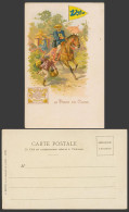 Delcampe - China Old UB Postcard Chinese Postman Horse Rider, Dragon Flag La Poste En Chine - China