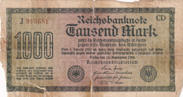 Delcampe - CRBX0984 BILLETE ALEMANIA 1000 MARCOS 1922 MC CON ROTURAS - Autres & Non Classés