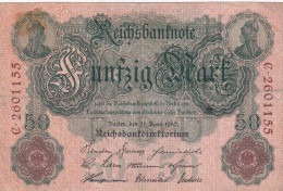 Delcampe - CRBX0986 BILLETE ALEMANIA 50 MARCOS 1910 USADO - Autres & Non Classés