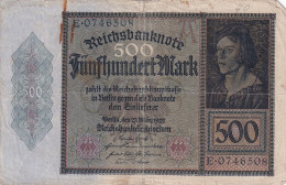 Delcampe - CRBX1006 BILLETE ALEMANIA 500 MARCOS 1922 MC - Autres & Non Classés