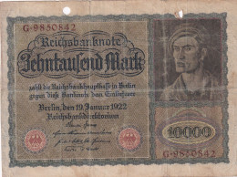 Delcampe - CRBX1007 BILLETE ALEMANIA 10000 MARCOS 1922 MC - Autres & Non Classés