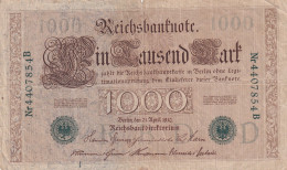 Delcampe - CRBX1262 BILLETE ALEMANIA 1000 MARCOS 1910 USADO - Autres & Non Classés