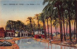 Delcampe - Algeria 1928 Scenes Et Types Une Riviere River Vintage Postcard C397 - Escenas & Tipos