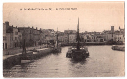 Delcampe - Saint-Martin - Ile De Ré - Le Port Et Les Quais - édit. A.E. 56 + Verso - Saint-Martin-de-Ré