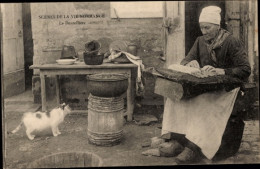 Delcampe - CPA Normandie, Frau Beim Klöppeln, Hauskatze - Sonstige & Ohne Zuordnung