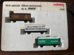 Delcampe - Märklin H0 4488 Coffret Série Spéciale 50 Ans SNCF 1938-1988 - Goods Waggons (wagons)