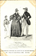 Delcampe - CPA Costume Regne De Louis Philippe 1836 - Mode