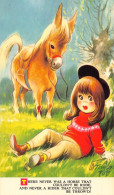 Delcampe - Bamforth Children Comic Humor Girl Thrown Off From Horse Postcard - Frauen