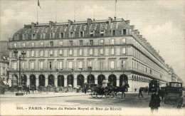 Delcampe - Paris - 1 - Place Du Palais Royal Et Rue De Rivoli - Cheval - Horse - CPA - Paris (01)