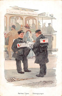 Delcampe - A145 Germany Berliner Typen Magazines Seller Signed F Bersch Postcard - Autres & Non Classés