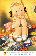 Delcampe - Bamforth Children Humor Dog Girl Maid Dreaming Of Travel Destinations Postcard - Frauen
