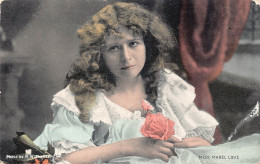 Delcampe - A852 Edwardian British Actress Miss Mabel Love Rose Flowers Vintage Postcard - Frauen