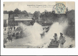 Delcampe - Exposition D' Angers 1906 - Le Toboggan - La Plongée Vue D'en Haut - édit. A. Rolland 17 + Verso - Angers