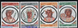Delcampe - Algeria 1977 Roman Mosaics 4v, Mint NH, History - Archaeology - Art - Mosaics - Algerien (1962-...)