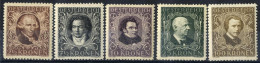 Delcampe - ** 1922, Komponisten, Postfrische Serie Der Fünf Werte In Linienzähnung 11½, ANK 418 B-424B - Altri & Non Classificati
