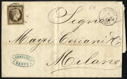 Delcampe - Beleg 1876, Brief Vom 6.6.1876 (Julianischer Kalender) Von Zakynthos Nach Mailand, Frankiert Mit Pariserdruck 30 L. Oliv - Sonstige & Ohne Zuordnung