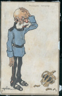 Delcampe - Co220 Cartolina Militare Www1 Propaganda Satirica Postumi Rimorsi Artist Golia - Sonstige & Ohne Zuordnung