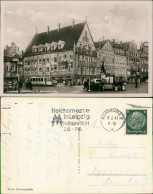Delcampe - Ansichtskarte Augsburg Weberhaus M. Merkurbrunnen Auto Straßenbahn 1941 - Augsburg