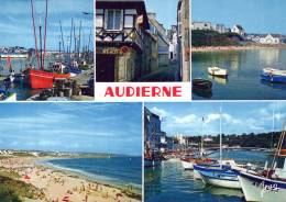 Delcampe - AUDIERNE (29) - Port, Rue Danton, Petite Plage, Grande Plage - CPSM Multivues - Non Circulée - Audierne