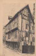 Delcampe - Topics Architecture Old Timber-Framed House Drawing Posted *YBD317 - Altri & Non Classificati