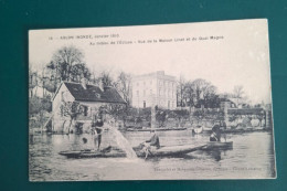 Delcampe - Ablon Inondé - Janvier 1910 - Au Milieu De L écluse -vue De La Maison Linet - Ablon Sur Seine